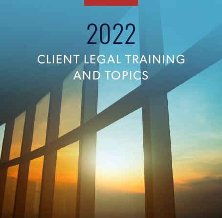 2022 Client Training Booklet Cover